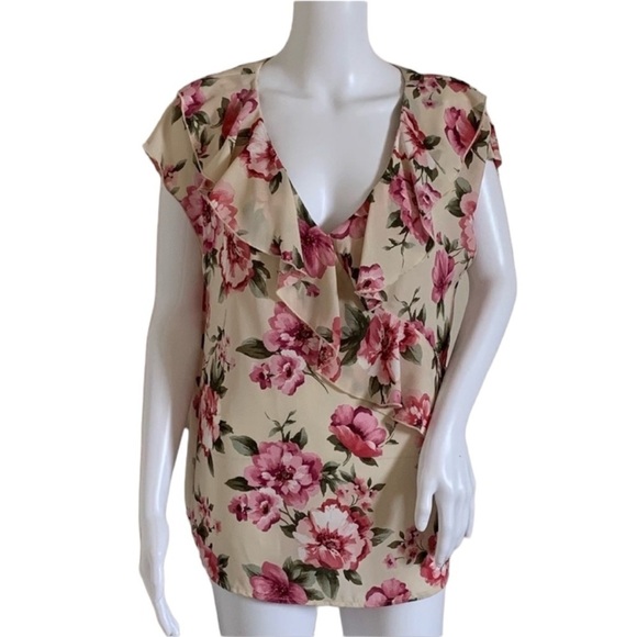 Nwot Kut From The Kloth Women’s Floral Sleeveless Blouse - Picture 1 of 8